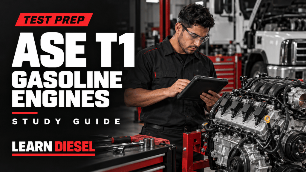 ASE T1 Gasoline Engines study guide cover