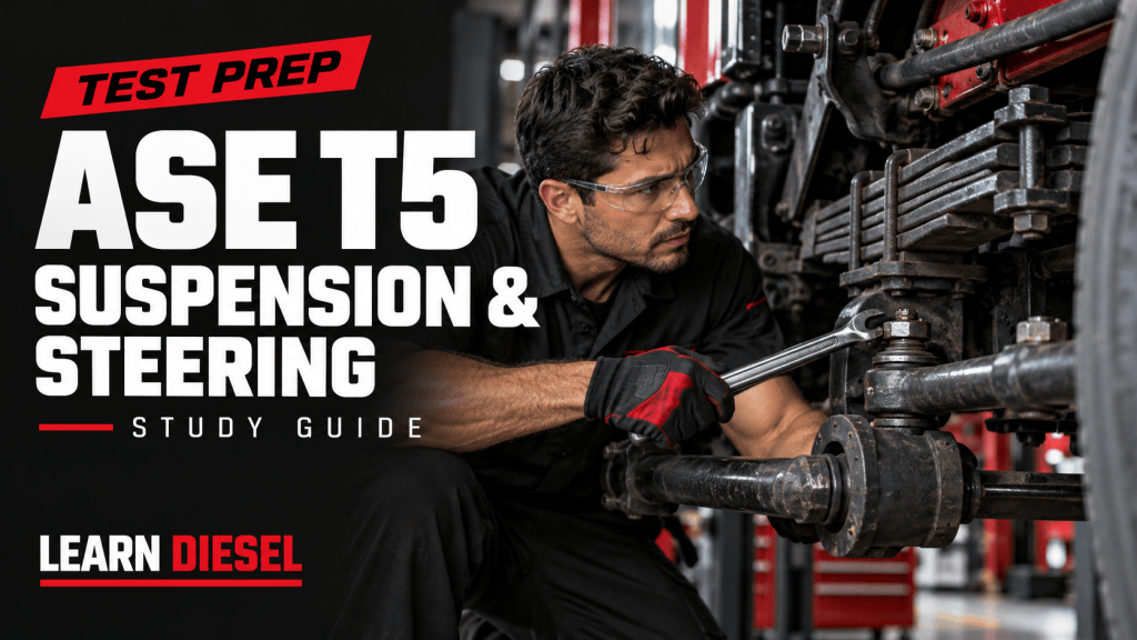 ASE T5 Suspension and Steering study guide cover